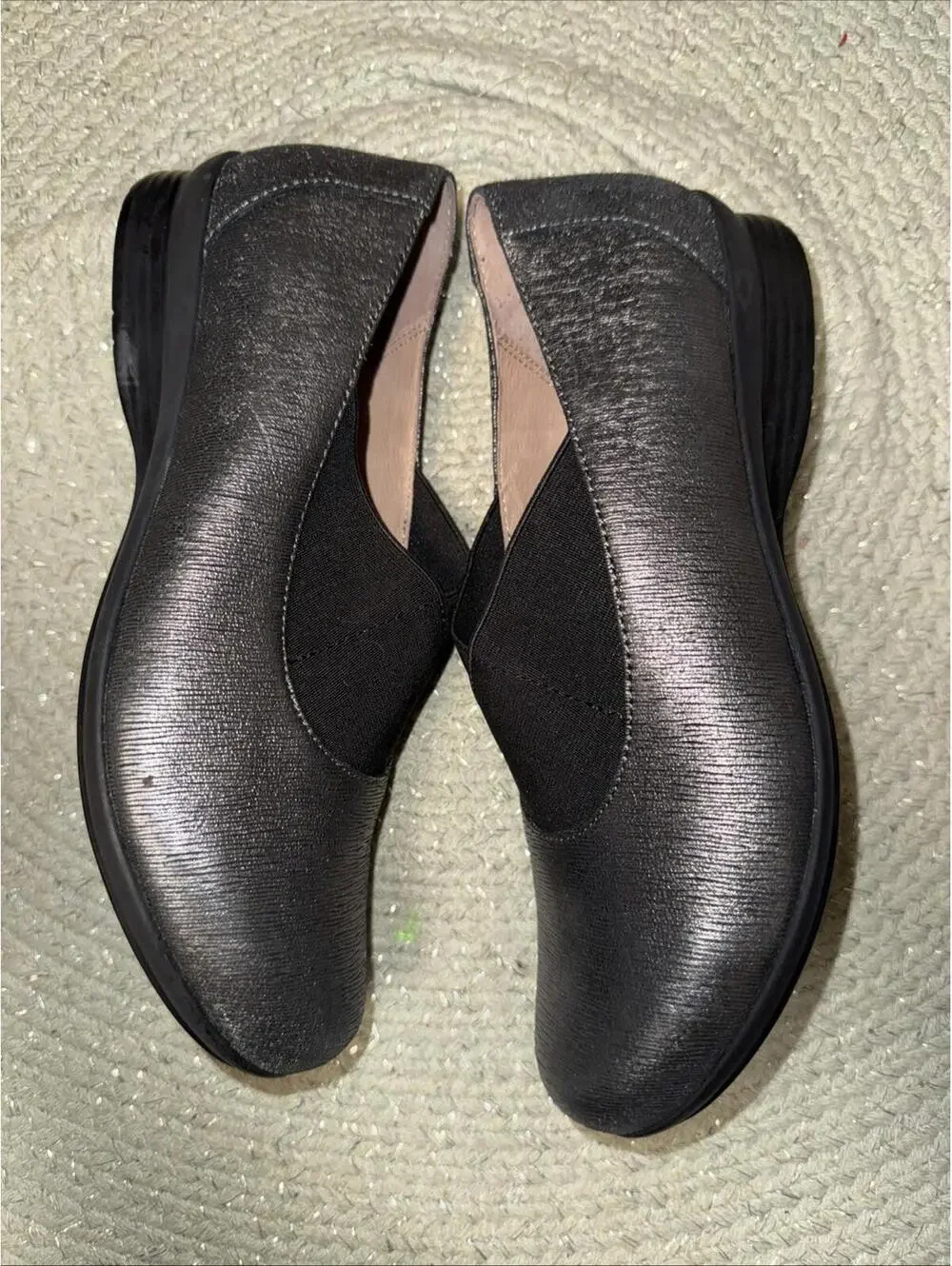Dansko Ann Black Stretch Slip-On Loafer Flats Shoes Euro 37 SZ 6.5-7 Comfort
